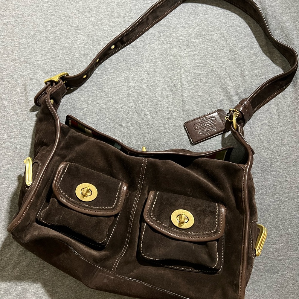 Vintage Coach, LIMITED EDITION, Brown Suede 12797